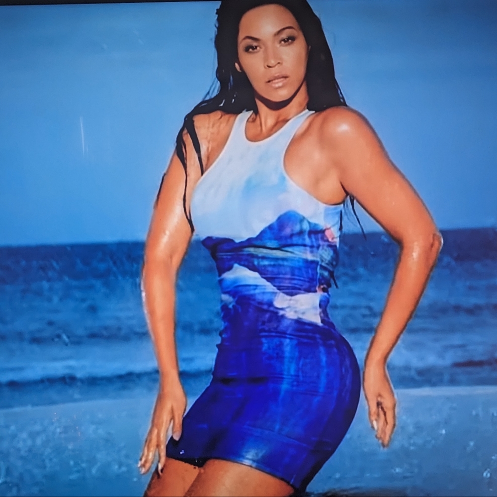 H&M mini dress designed by Beyonce and worn in "Standing On The Sun" music video